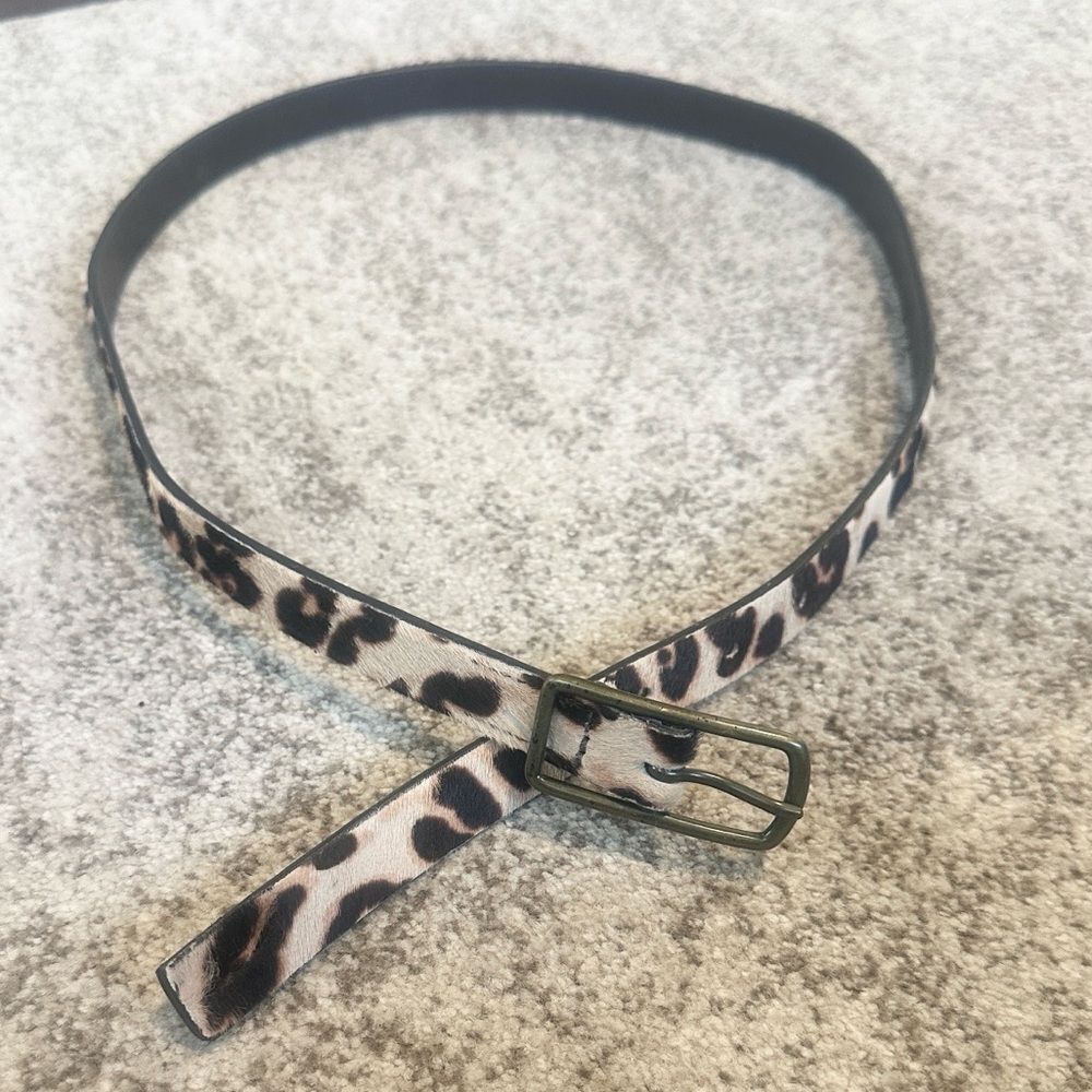 J. Crew Collection Mohair Leopard Women’s Belt M